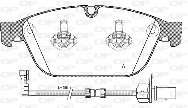 OPEN PARTS Комплект тормозных колодок, дисковый тормоз BPA1443.02